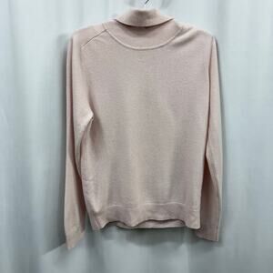 Quince Pink Turtleneck High Neck 100% Cashmere Sweater Soft Medium